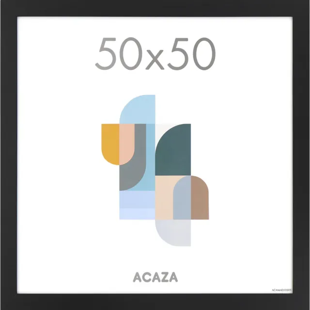 Acaza Fotolijst - Fotokader - Fotolijst 50x50 cm - Fotokader 50x50 cm - MDF Hout - Zwart