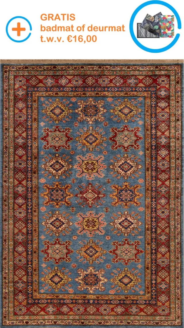 Merkador KL-21085 - Gebloemd - Bedrukt tapijten op chenille stof - Vloerkleed - Wasbaar - Laagpolig - Antislip - 160x230 cm Rood