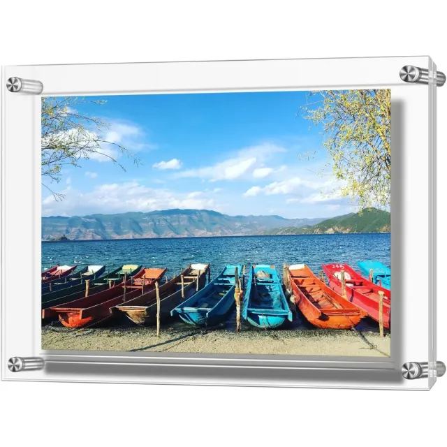 Ibenzoa Doux Acryl Fotolijst met Dubbelzijdig Design - 32 x 23 cm transparante