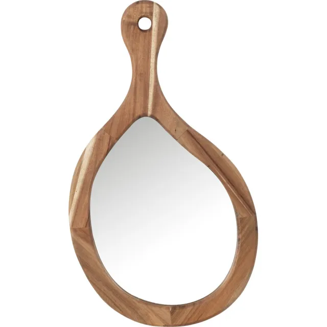 J-Line spiegel Palette - hout/glas - naturel - small - 36 x 63 cm