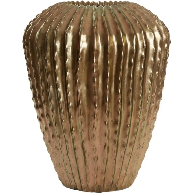 Light & Living Vaas Cacti - Antiek Brons - Ø52cm - Synthetisch-Kunststof - Modern - Bloemenvaas - Woondecoratie - Decoratieve vaas voor woonkamer of slaapkamer Goud
