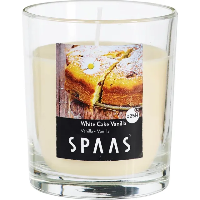 Spaas geurkaars glas 70 x 77 cm White Cake Vanilla creme