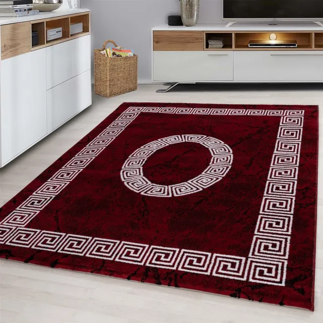 Muratap Plus Vloerkleed - Laagpolig Tapijt Woonkamer - Rood / Wit- 280x370 CM