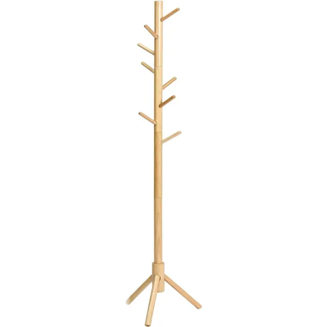 DailySupplies® Kapstok Staand - Garderoberek - Kledingrek Haken- Industrieel houtkleur