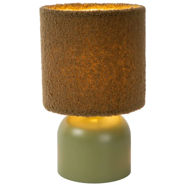Lucide WOOLLY - Tafellamp - Ø 16 cm - 1xE14 - Groen