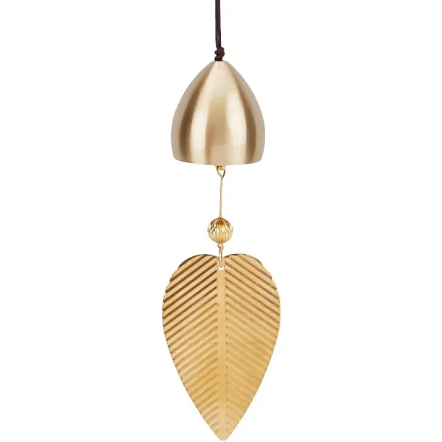VHV Windgong - Feng shui bel - Tuindecoratie hangend - Windgong tuin - Hangende windgong - Geluksbel deur - Decoratieve windbel - Windgong buiten - Voor tuin - Voor balkon - Voor terras Goud
