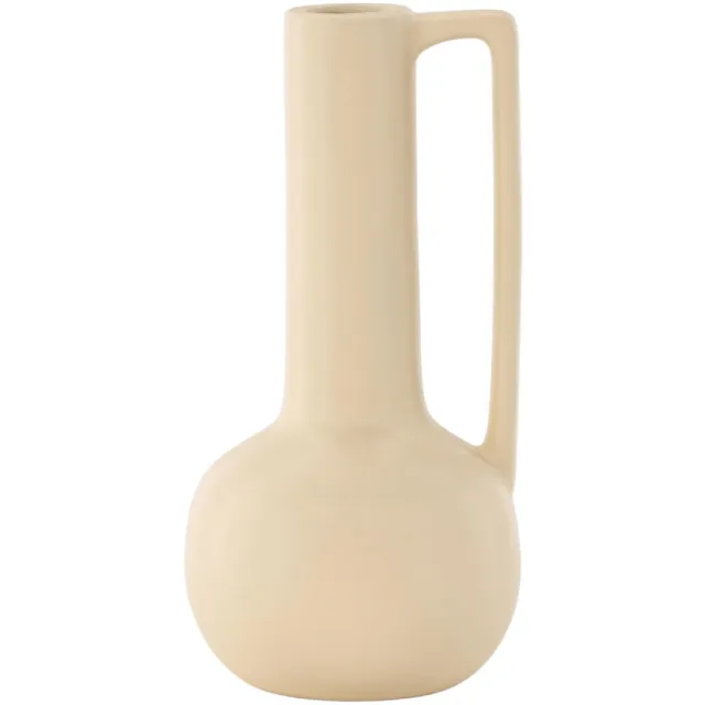 Nest of Nora Hoge bloemenvaas steen - 36 cm - Geel