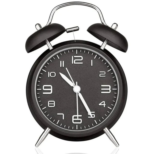 IvoQ Klassieke Zwarte Retro Wekker – Stil & Extra Luide Bel – Vintage Look – Mechanisch Alarm