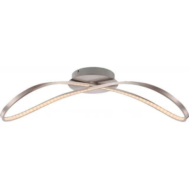 Globo Lighting Plafondlamp Globo Una LED - Nikkel mat/Kunststof