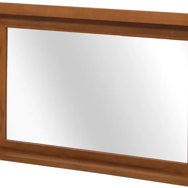 MCW Teak wandspiegel MCW-M87, badkamer-/halspiegel, houten lijst, B-kwaliteit teakhout van hoge kwaliteit (kernhout, 20-30 jaar), 70x100cm bruin