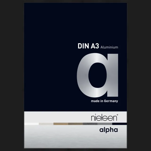 Nielsen Alpha Aluminium Wissellijst Black Matt 29,7x42cm (A3) Mat zwart