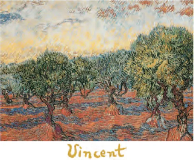 Catch Projecten Mini kunstposter - Vincent van Gogh - De olijfgaard - 24x30 cm Multicolor