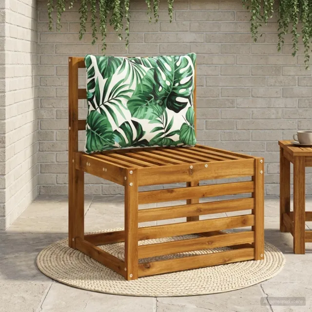 vidaXL Rugkussen PUTTEN 100% Polyester Bladpatroon 60 x 40 x 10 cm Groen