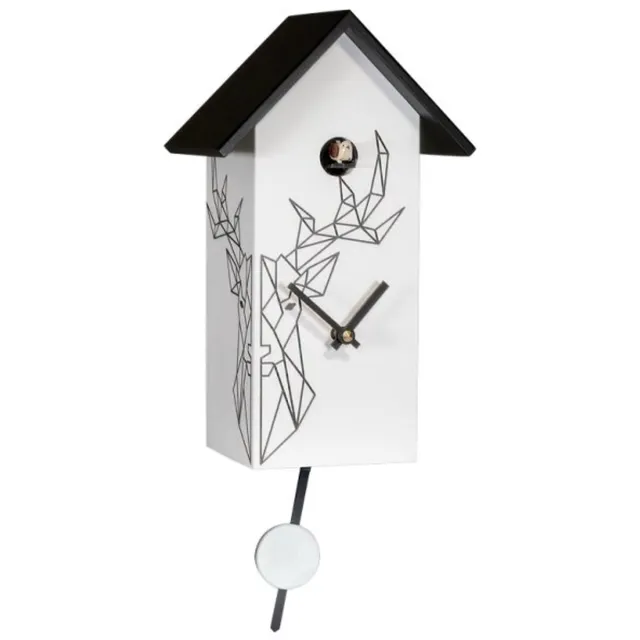 Engstler 360/32_Q - Koekoeksklok - Kwarts - Notenhout - 28 cm Zwart