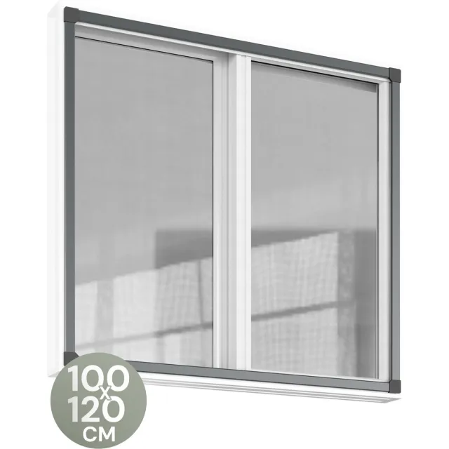 O'DADDY Raamhor - 100x120 cm - Aanpasbaar Vliegengaas - Glasvezel - Horrengaas - Insectenhor - Veelzijdig en Gemakkelijk te Monteren - Zwart