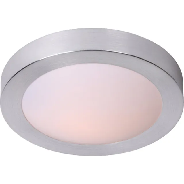 Lucide FRESH - Plafonnière (Plafondlamp) Badkamer - Ø 35 cm - 2xE27 - IP44 - Mat chroom