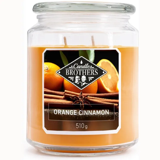 Candle brother Candle-Brothers Geurkaars - sinaasappel-kaneel oranje