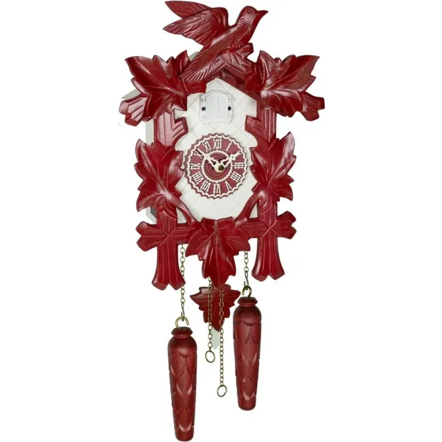 Trenkle 350-20_QM_rot-wit - Koekoeksklok - kwarts - Kuckulino Color Edition rood