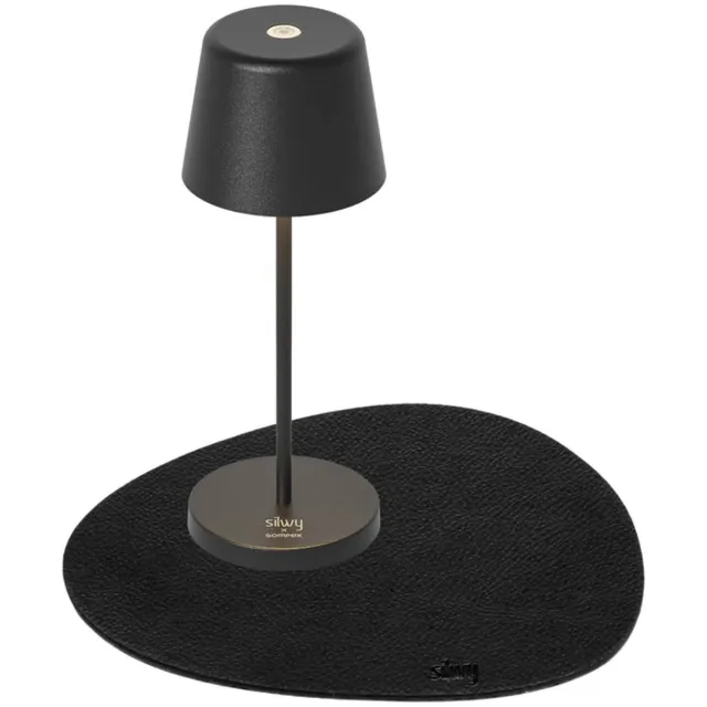 Silwy x Sompex | Tafellamp MONACO | Zwart | oplaadbare tafellamp | Magnetisch | Ideaal voor camping of boot