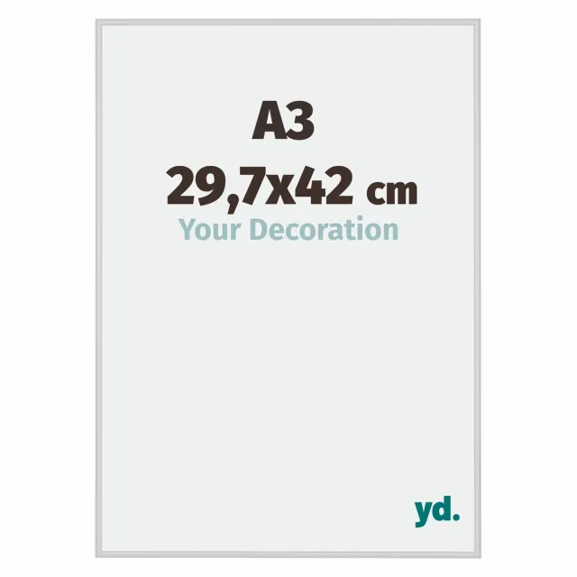 yd. Your Decoration - Fotolijst A3 29,7x42 cm - Aluminium - Zilver Mat - Miami