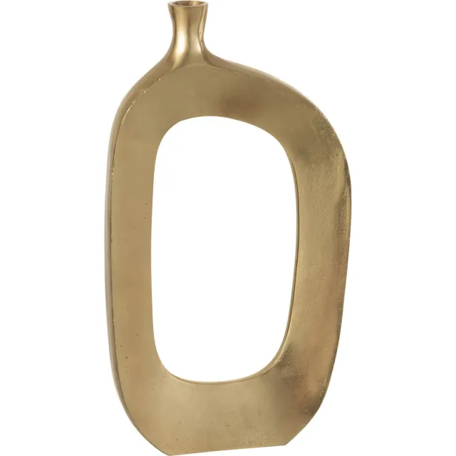 J-Line vaas Ovaal - aluminium - goud - large - 46 cm hoog