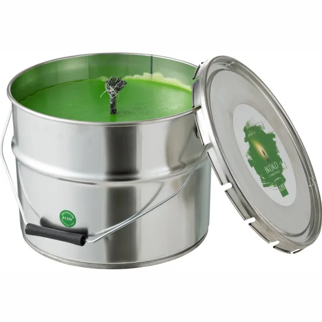 J-Line buitenkaars Verfpot Ikoko - metaal/was - groen - large - 135U