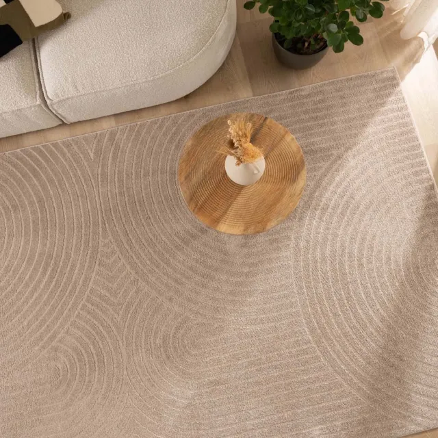 Nordic Weavers Scandinavisch vloerkleed - Contour Curve beige 80x150