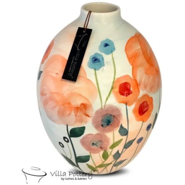 Villa Pottery Vaas - Villa Pottery - Decoratie - Woondecoratie - Keramiek - Lillibet 3 MIX Flowers Roze