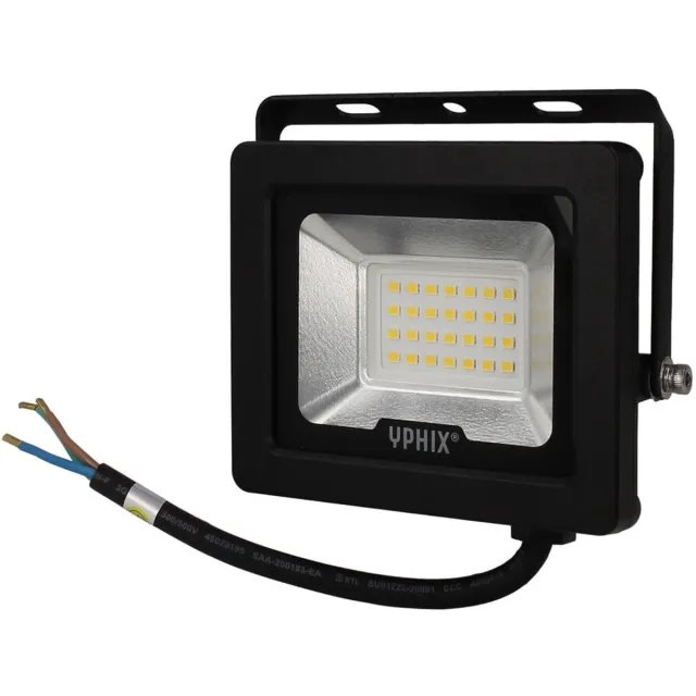 YPHIX LED breedstraler Pro Line 20w 4000K IP65 Zwart