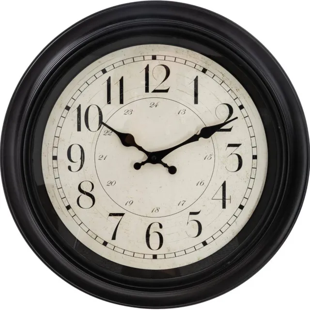 Atmosphera Créateur d'intérieur® Vintage wandklok met sierlijsten ILAN Noir