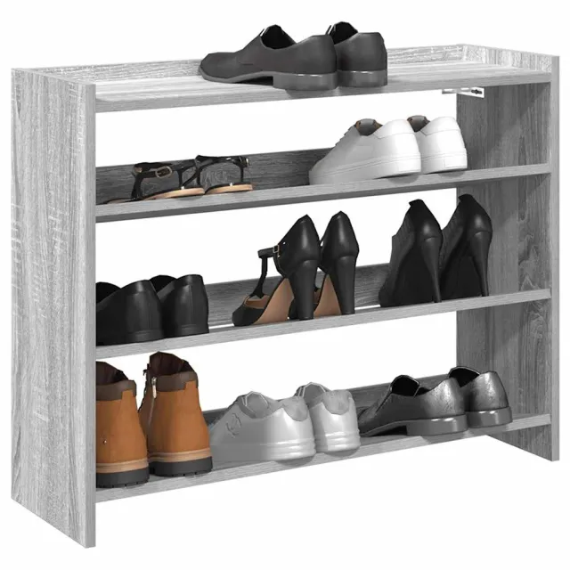 vidaXL Schoenenrek 80x25x62 cm bewerkt hout grijs sonoma eikenkleur