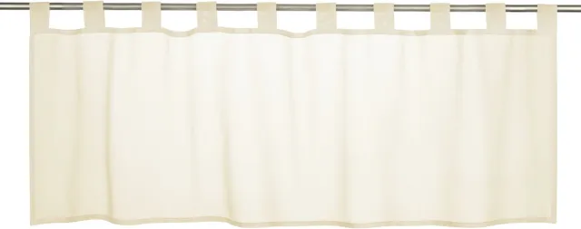 Elbersdrucke Bistro Gordijn Basic 48x140 cm beige transparant Creme
