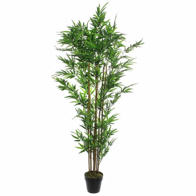 Mica Decorations Bamboe struik kunstplant - 180 x 75 cm - Grote volle huis/kantoorplant Groen
