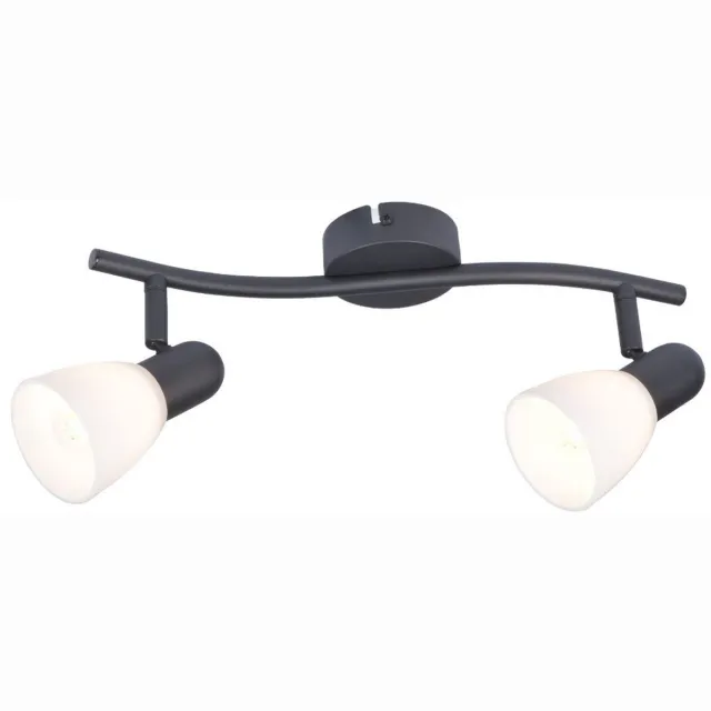 Rabalux Plafondlamp - spot 2x E14 fitting - IP20 - Zwart, Soma