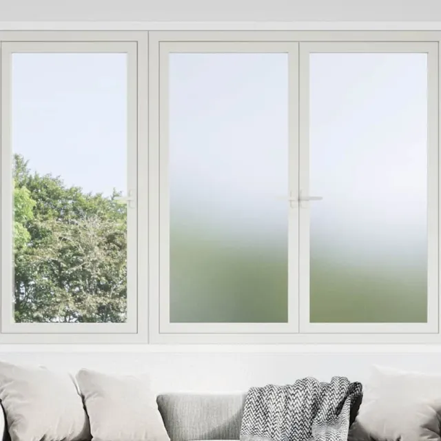vidaXL Raamfolies mat PVC grijs Transparent