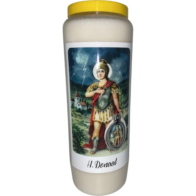 noveenkaars Heilige Donaat – Noveenkaars – 9 dagen brander (5 stuks) wit
