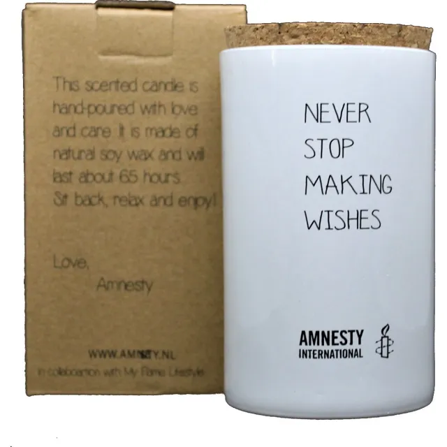 My Flame Never Stop Making Wishes - Kerstcadeau - Geurkaars - Sojakaars - 65 branduren Wit
