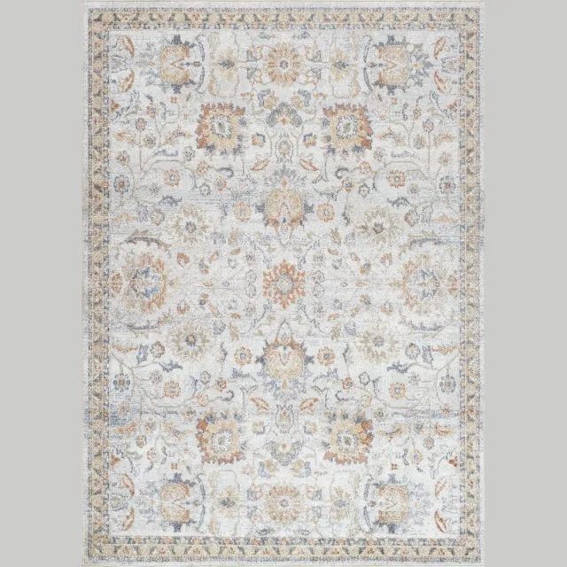 Surya Esther vloerkleed wasbaar oosters vintage crèmekleurig