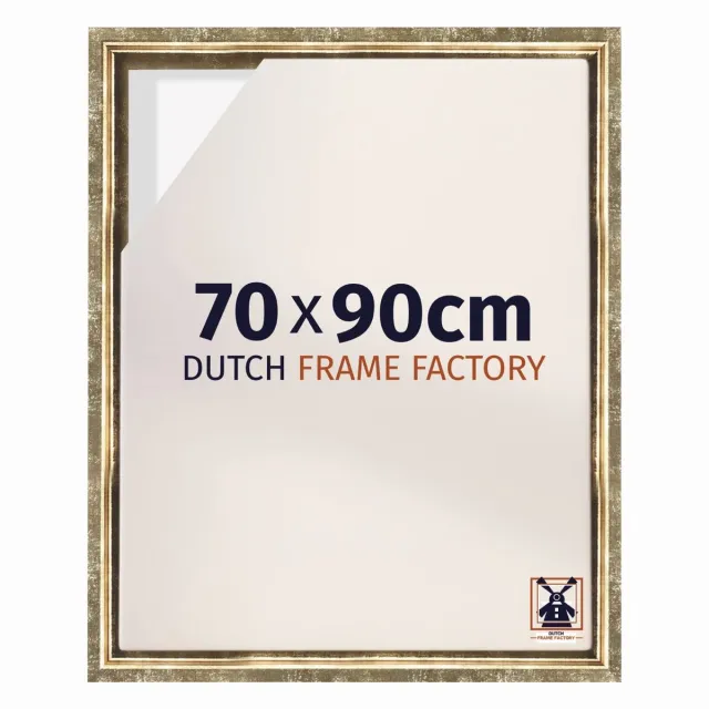 Dutch Frame Factory Baklijst 70x90 cm - Goud Antiek - Geschikt voor Canvasdoek - MDF Baklijst Lausanne