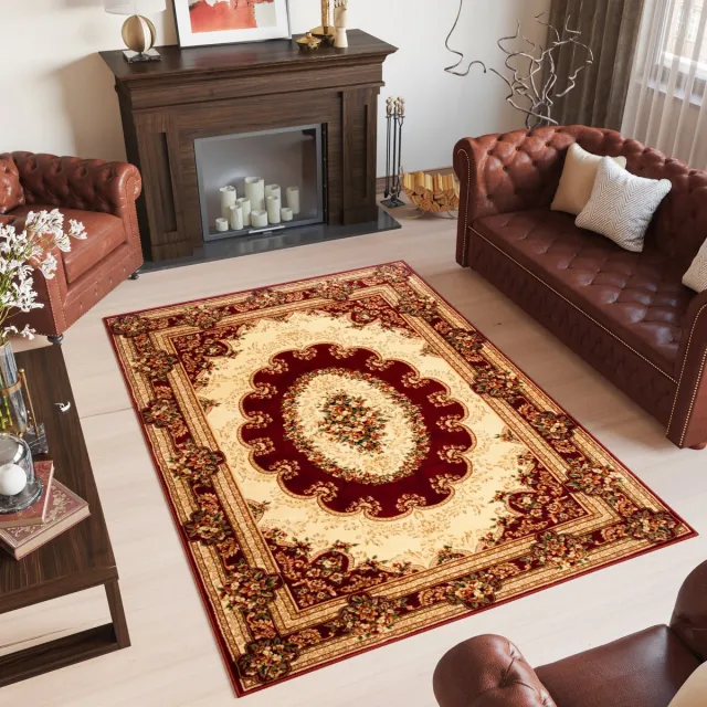 Tapiso Yesemek Vloerkleed Perzisch Woonkamer Tapijt Beige Rood 1