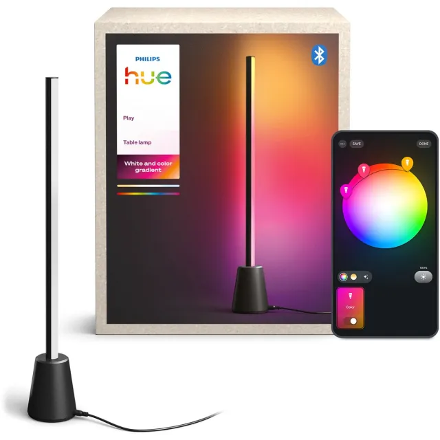 Philips Hue Play LED tafellamp - entertainment - aanpasbaar wit en gekleurd licht - 60 cm - slimme verlichting Zwart