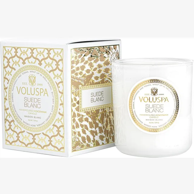 Voluspa Classic Candle Suede Blanc WIT