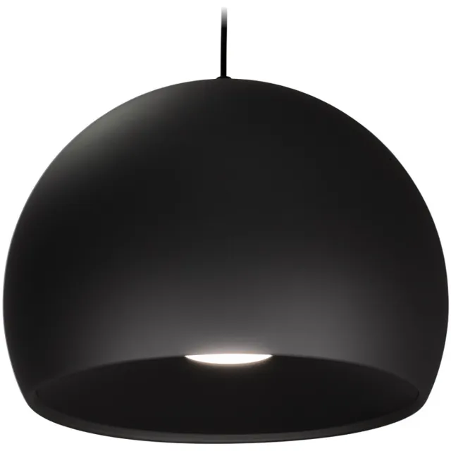 Fantasia Xolo hanglamp in zwart aluminium en acryl, Ø400 mm, hoogte 297 mm, dimbare LED 7W / 670 lumen, 2700K warm wit, IP20