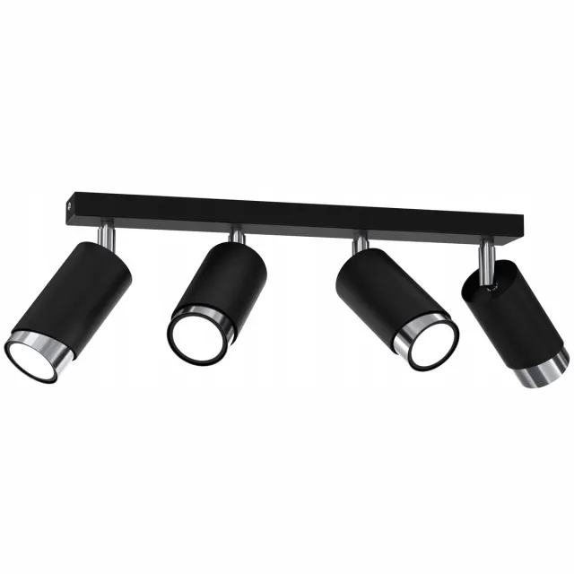 Ewilight +Gratis. Plafondlamp LED strip verstelbaar 4x Gu10 EWILIGHT Bevel zwart