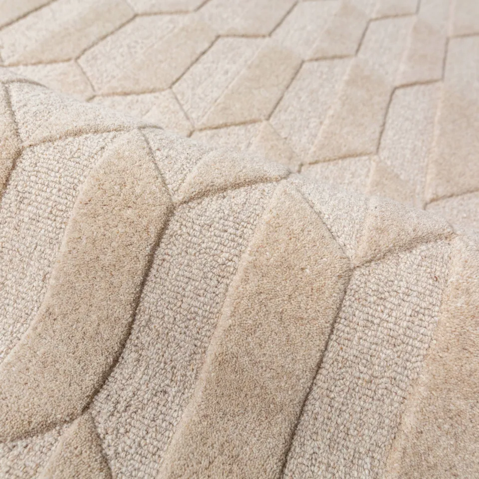 Flair Rugs wollen vloerkleed blauw, foto 3