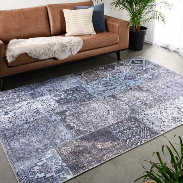 Heritaged Patchwork vloerkleed - Fade Dreamer zwart/multi 230x330