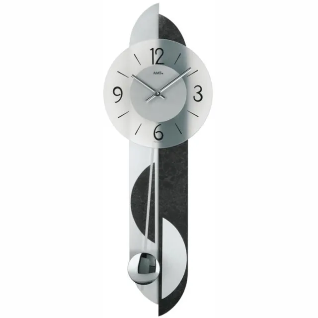 AMS 7299 - Klok - Aluminium - 23x69 cm - Grijs