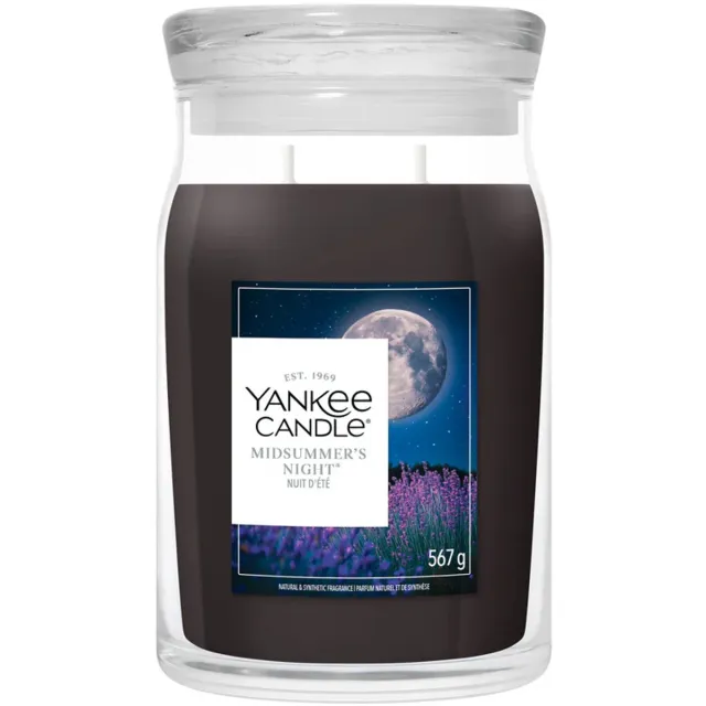 Yankee Candle Midsummer’s Night Large Jar Geurkaars - 90 branduren - twee lonten Zwart