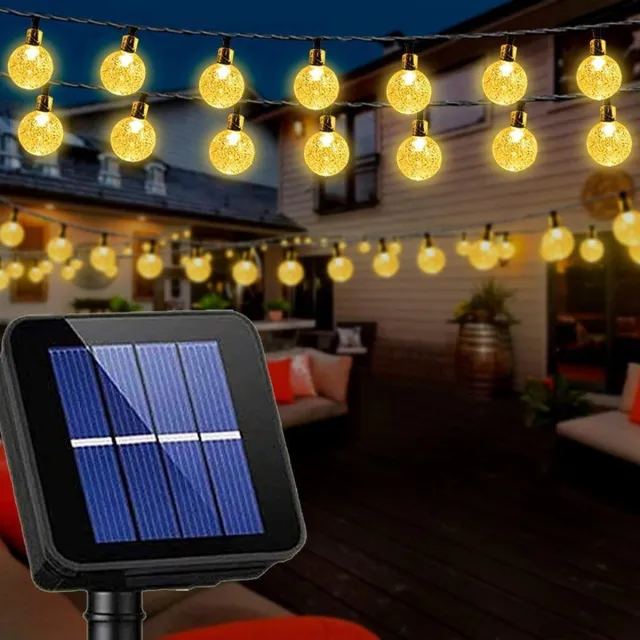 EZMarkt Tuinverlichting op Zonne energie - Lichtsnoer - 10M - 100 LED - Waterdicht - Lichtsnoer Buiten - Extra Lang - Lichtslinger - Sfeerverlichting - Buitenverlichting