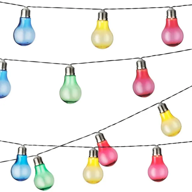 Lumineo Solar tuinverlichting - 2x - feestlampjes - mix kleuren - 4.5 m - Partyverlichting - Lichtsnoer